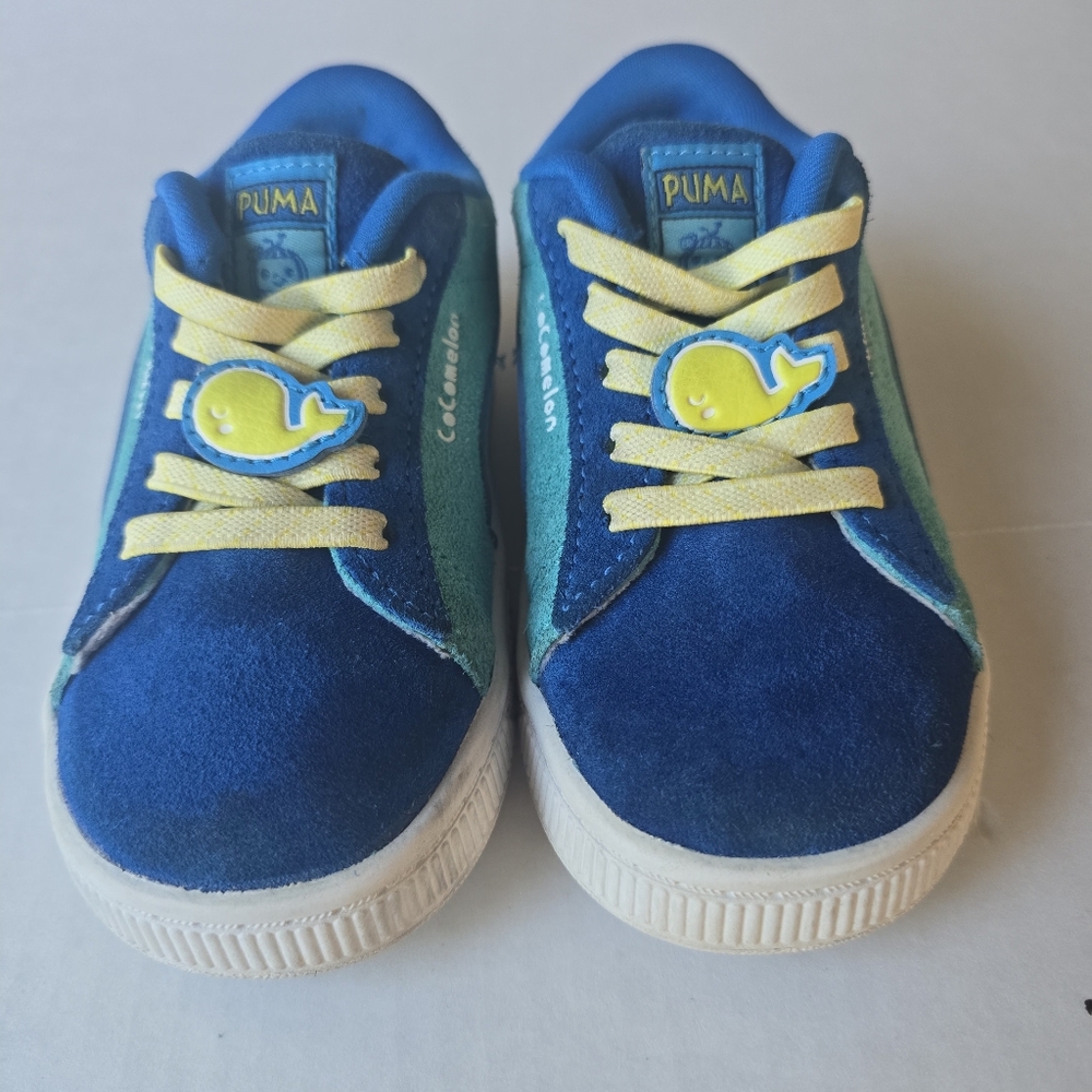 Puma Kids Blue and Yellow Sneakers